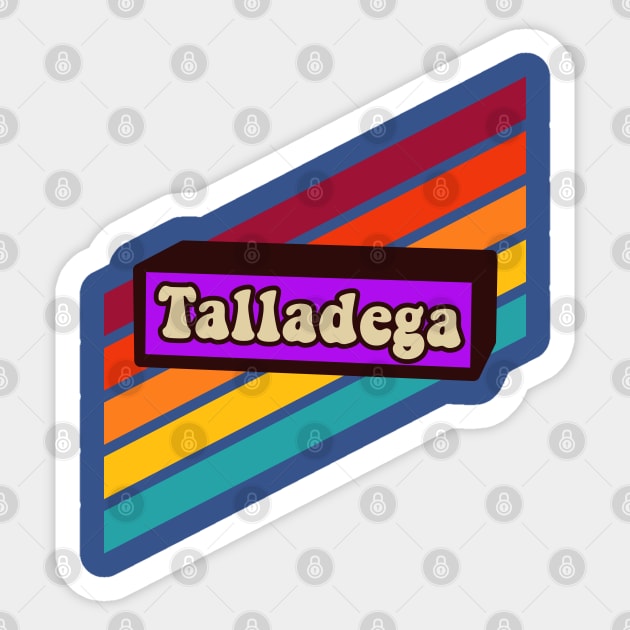 Talladega Retro Vintage Style Sticker by Pop Cult Store